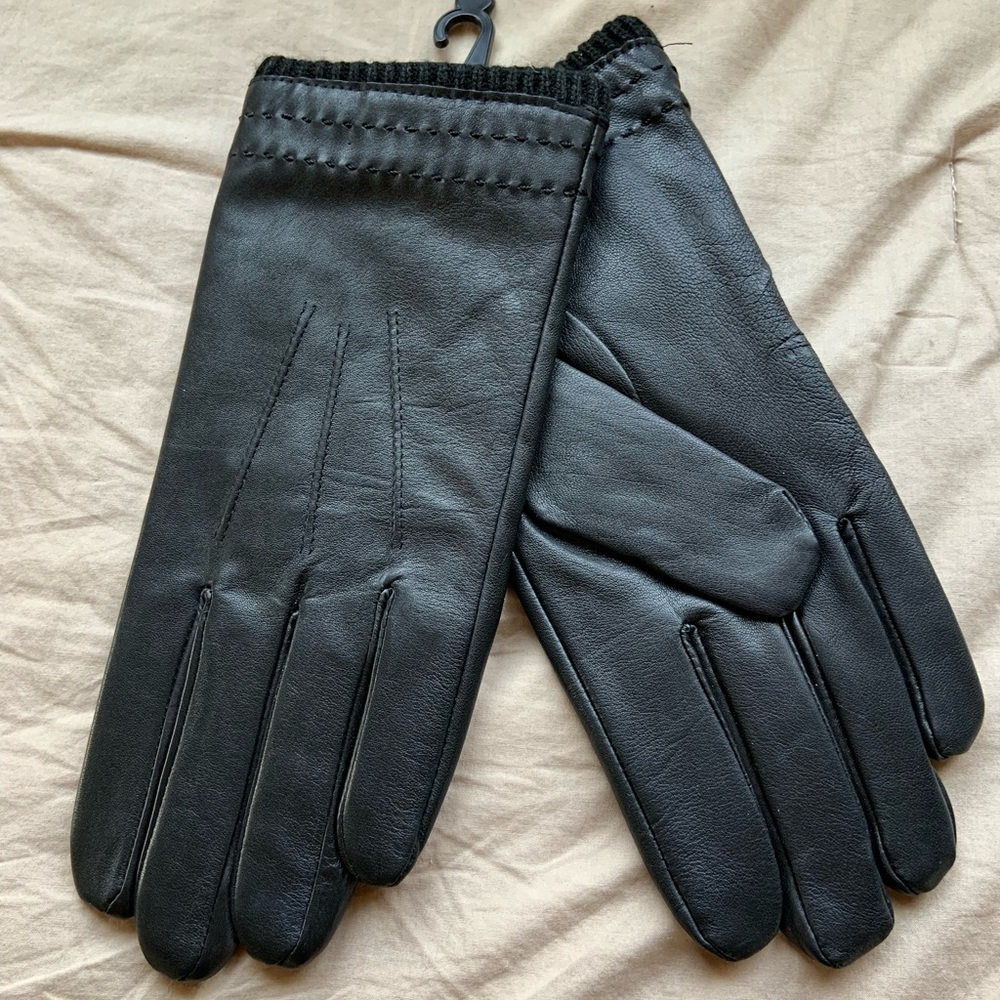 Men’s Black Leather Gloves